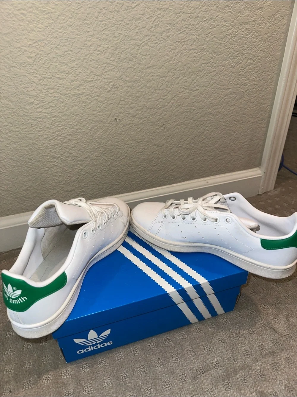 Adidas Stan Smith Youth Leather Sneakers - White/Green